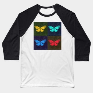 ART Leather Butterflies Baseball T-Shirt